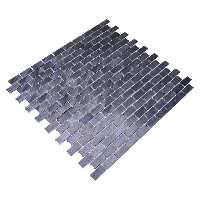 Mosaikfliese Brick 3D Mix XAM A421 (30,6 x 32,4 cm, Schwarz, Matt)