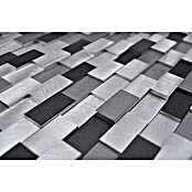 Mosaikfliese Brick 3D Mix XAM A132 (30,1 x 30,4 cm, Silber/Schwarz, Matt)