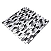 Mosaikfliese Brick 3D Mix XAM A132 (30,1 x 30,4 cm, Silber/Schwarz, Matt)