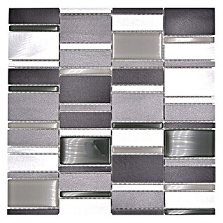 Mozaik pločica Crystal Mix XAM A801 (30,1 x 30,1 cm, Sive boje, Mat)