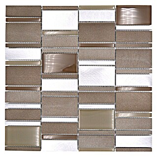 Mosaikfliese Crystal Mix XAM A811 (30,1 x 30,1 cm, Beige, Matt)