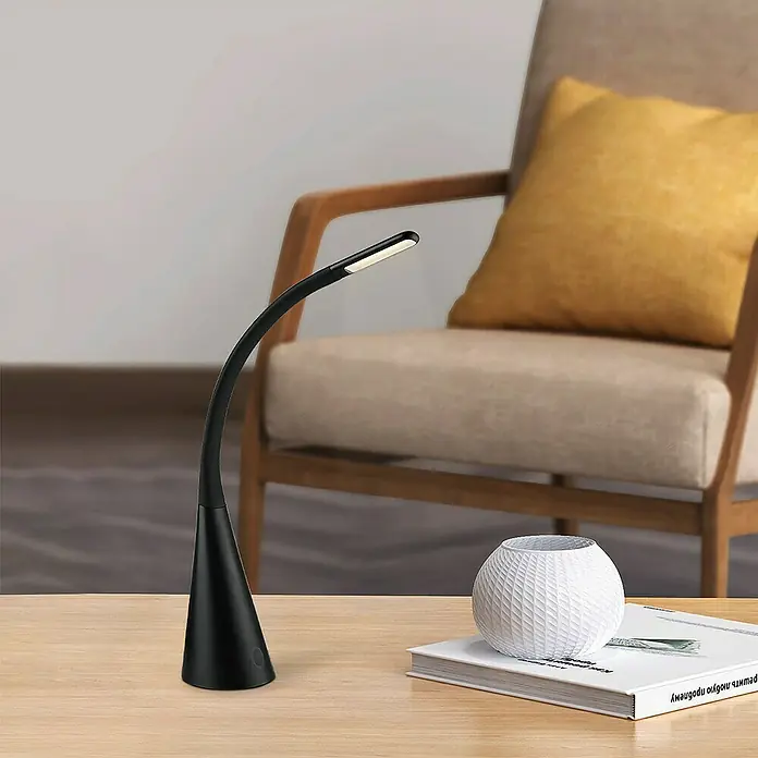 Home Sweet Home LED-Tischleuchte - 3,5 W, L x B x H: 28,5 x 28,5 x 66 cm, Schwarz, Warmweiß - Elegante schwarze Schreibtischlampe mit LED-Beleuchtung, ideal für modernes Wohnambiente. Die Lampe sorgt für angenehmes Licht zum Lesen und Arbeiten.