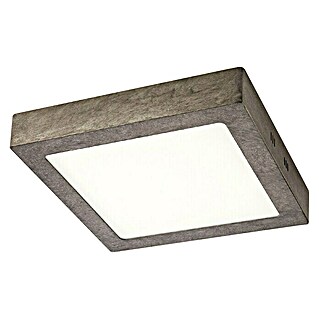 Home Sweet Home LED-Deckenleuchte Ska (15 W, L x B x H: 22,5 x 22,5 x 4 cm, Burned Metall, Warmweiß)