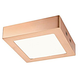 Home Sweet Home LED-Deckenleuchte Ska (12 W, L x B x H: 17 x 17 x 4 cm, Kupfer, Warmweiß)