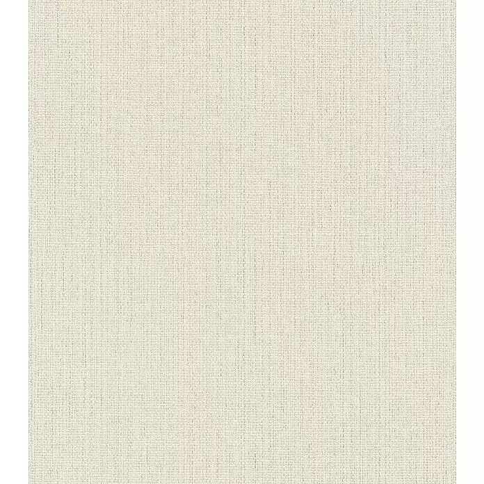 Rasch Kimono Vliestapete Muster - Creme, Uni, 10,05 x 0,53 m - Helles beigefarbenes Gewebe mit feiner, gleichmäßiger Textur.
