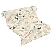 Rasch Kimono Vliestapete Fische (Braun, Tieroptik, 10,05 x 0,53 m) | BAUHAUS