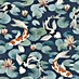 Rasch Kimono Vliestapete Fische 