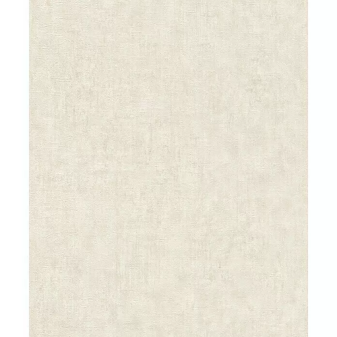 Rasch Factory 4 Vliestapete - Creme, Uni, 10,05 x 0,53 m - Helle beigefarbene Tapete mit dezenter Putzstruktur.