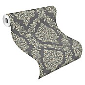 Rasch Saphira Vliestapete Rokoko-Ornament (Dunkelgrau, Ornament, 10,05 x 0,53 m) | BAUHAUS