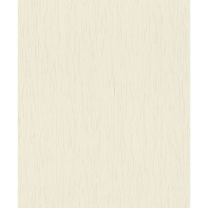 Rasch Selection Vliestapete I - Weiß, Uni, 10,05 x 0,53 m - Beige Tapete mit vertikalen, linearen Strukturen, die eine subtile, textile Anmutung erzeugt und jedem Raum Wärme verleiht.