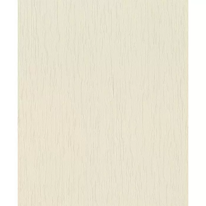 Rasch Selection Vliestapete I - Creme, Uni, 10,05 x 0,53 m - Hellbeige strukturierte Tapete mit vertikalem Wellenrelief.