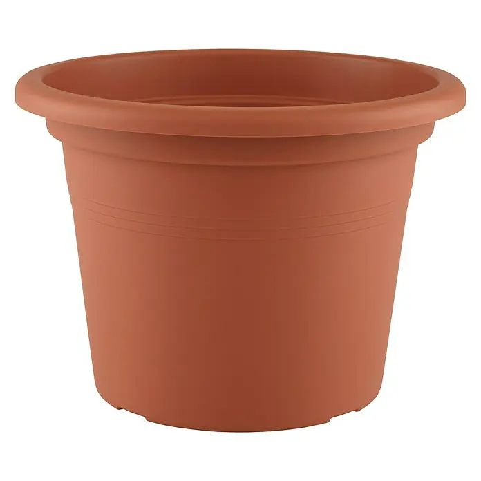 Artevasi Venezia Pflanztopf Cilindro - Außenmaß (Ø x H): 40 x 27,5 cm, Kunststoff, Terracotta - Brauner Pflanztopf aus Kunststoff mit abgerundetem Rand, ideal für Zimmer- und Gartenpflanzen.