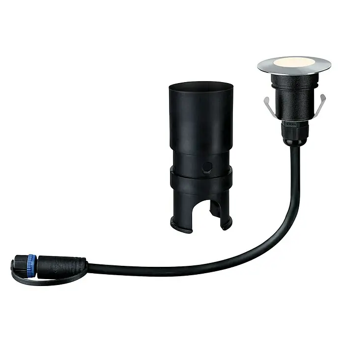 Paulmann Plug & Shine LED-Gartenspot Floor Mini - 2,5 W, 24 V, IP65 - Bodeneinbaustrahler mit schwarzem Gehäuse und Anschlusskabel für den Außenbereich. Ideal für Garten- und Wegbeleuchtung.