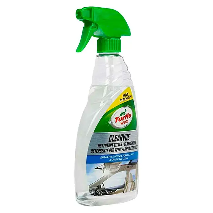 Turtle Wax Limpiacristales para coches Clearvue - 500 ml - Botella de limpiacristales Turtle Wax Clearvue para máxima potencia con una fórmula sin manchas para una limpieza brillante.