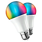 Muvit iO Bombilla LED inteligente Pack 2 (E27, Capacidad de atenuación: Intensidad regulable, Blanco cálido, 800 lm, 9 W) | BAUHAUS