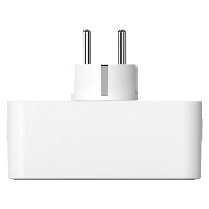 Muvit iO Enchufe inteligente WiFi con monitor de energía - Para interior, IP20, Blanco, 16 A, 1 ud. - Adaptador de corriente blanco, ideal para viajar. Adapta varios formatos de enchufe a tomas estándar.