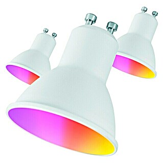 Muvit iO Bombilla LED inteligente Pack 3 (3 ud., Color de luz: RGB, Capacidad de atenuación: Intensidad regulable, Redonda)