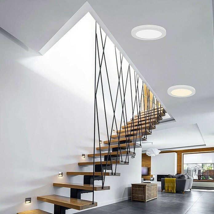 Muvit Plafón LED redondo WIFI (30 W, Blanco) | BAUHAUS