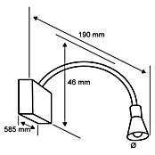 Paulmann Galeria Aplique LED para cuadros (11 W, Blanco cálido, 58,5 x 19 cm, Blanco)