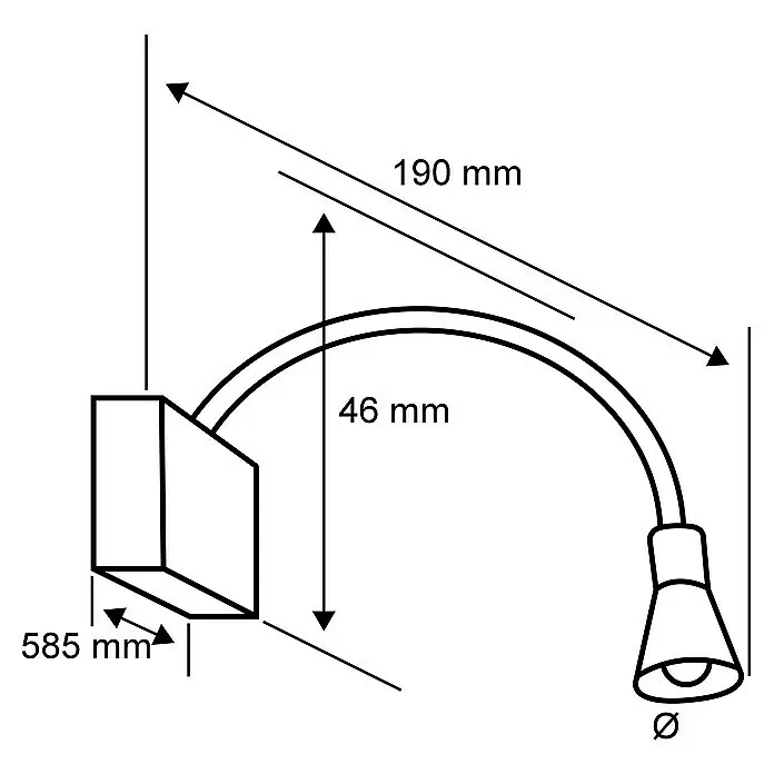 Paulmann Galeria LED-Bilderleuchte Beam Sixty - 11 W, L x B x H: 58,5 x 19 x 4,6 cm, Weiß, Warmweiß - Skizze