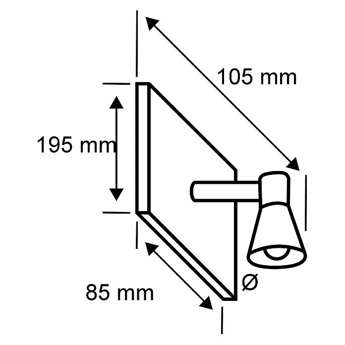 Paulmann Aplique de pared Gemini - 20 W, L x An x Al: 10,5 x 8,5 x 19,5 cm, Cromo, E14 - Aplique de pared con dimensiones: 195mm alto, 85mm fondo, 105mm diagonal.