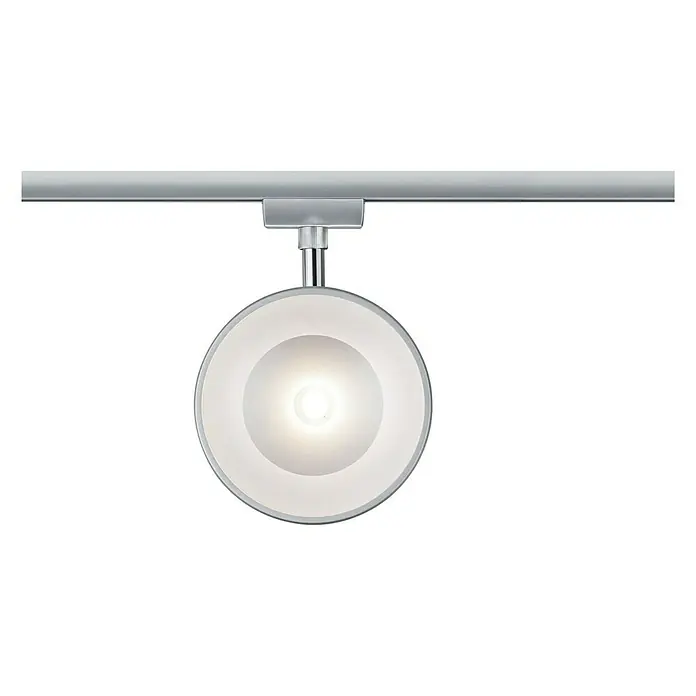 Paulmann URail Foco LED para riel Arena - L x An x Al: 7,8 x 12,3 x 19,1 cm, Cromo, 15 W - Foco LED redondo moderno en aspecto cromado para un ambiente elegante y luminoso en la habitación. Ideal para soluciones de iluminación flexibles.