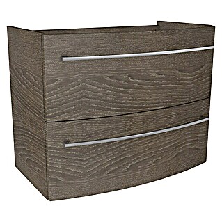 Camargue Swing Waschtischunterschrank  (80 x 45,6 x 63 cm, Eiche Maron)