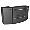 Camargue Swing Waschtischunterschrank (44 x 120 x 63 cm, Grafit, Hochglanz)