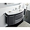 Camargue Swing Waschtischunterschrank (44 x 120 x 63 cm, Grafit, Hochglanz)