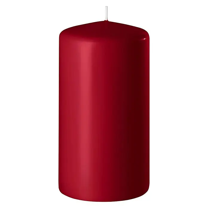 Stumpenkerze Safe - Ø x H: 7 x 10 cm, Altrot - Rote Stumpenkerze mit einem dicken Docht. Perfekt für eine gemütliche Atmosphäre in jedem Raum.