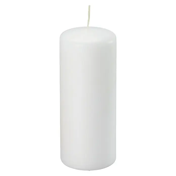 Laternenkerze - Ø x H: 10 x 20 cm, Weiß - Weiße Stumpenkerze mit einem dicken Docht, die ein gemütliches und warmes Ambiente in jedem Raum schafft.