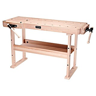 Ramia Hobelbank Advanced 1500 (L x B x H: 1.500 x 650 x 850 mm, Keilgezinktes Buchenholz)