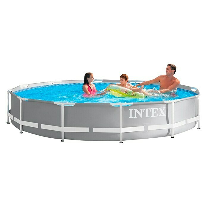 Intex Set bazen s priborom Frame Pool (Promjer: 366 cm, Visina: 76 cm, 6.503 l)