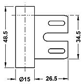 Rahmenteil V 8000 WF (Geeignet für: Gefälzte & ungefälzte Türen an Stahlzargen) | BAUHAUS