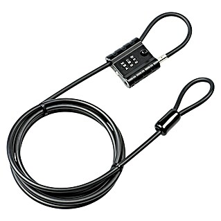 Burg-Wächter Kabel met cijferslot 725 300 Snap+Lock (Lengte: 300 cm, Dikte: 6 mm)