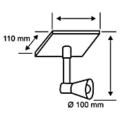 Paulmann Foco de una luz (10 W, Blanco/Cromado, L x An x Al: 10 x 10 x 11 cm, 1 luz)