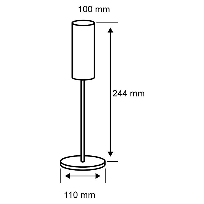 Paulmann Lámpara de sobremesa (20 W, Humo, Altura: 24,4 cm)
