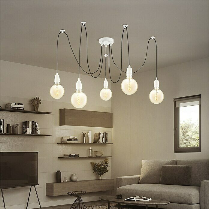 Home Sweet Home Plafondhouder voor lamp (5 standen, Wit, Metaal)