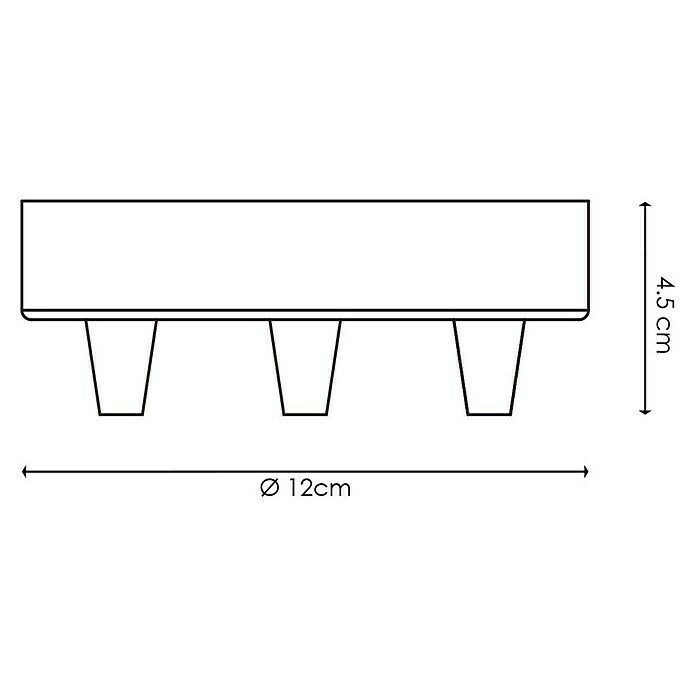 Home Sweet Home Lampenbaldachin3-fach, Schwarz, Metall Sketch