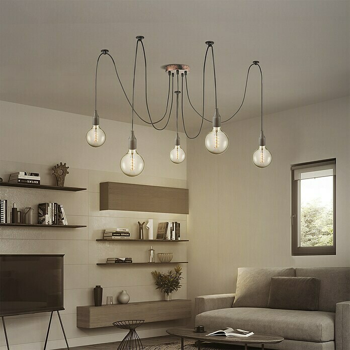 Home Sweet Home Plafondhouder voor lamp (5 standen, Roest, Metaal)