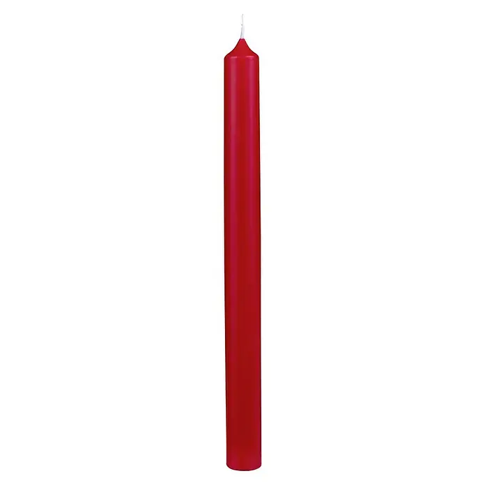 Stabkerzen-Set - 4 Stk., Ø x H: 2,2 x 25 cm, Rubinrot - Rote Sprühdose mit weißem Sprühkopf. Ideal zum Lackieren, Beschichten oder für kreative Projekte. Vielseitig einsetzbar für verschiedene Oberflächen.