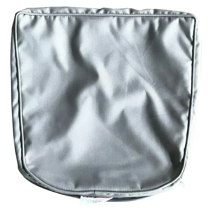 Sunfun Cojín de asiento Sillón Boston - Poliéster, Arena - Cojín de asiento gris con esquinas redondeadas y cremallera, ideal para una cómoda estancia en interiores y exteriores.