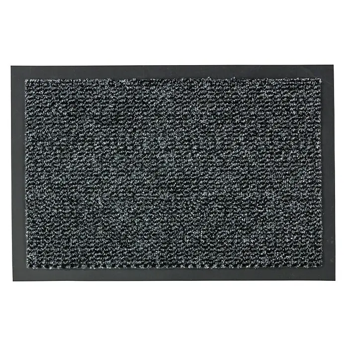 Astra Schmutzfangmatte Achat - Anthrazit, 40 x 60 cm, Material Nutzschicht: 100 % Polypropylen - Schwarze Fußmatte mit dunklem Rand. Ideal für den Eingangsbereich, um Schmutz und Feuchtigkeit zu stoppen. Strapazierfähig und leicht zu reinigen.