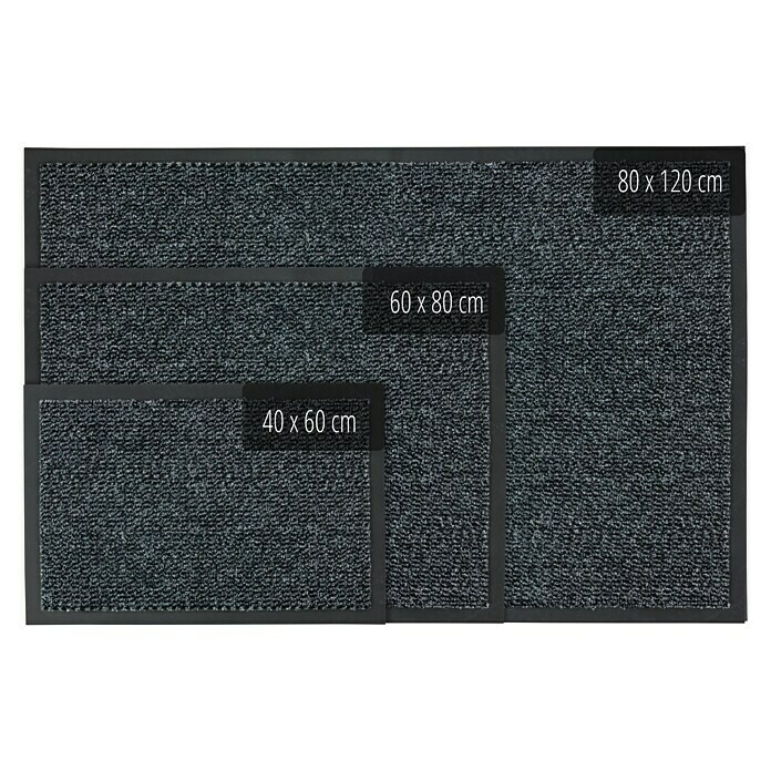 Astra Schmutzfangmatte Achat (Meliert, Anthrazit, 60 x 80 cm, Material Nutzschicht: 100 % Polypropylen)
