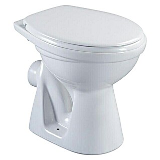 Camargue Arles Stand-WC (Mit Spülrand, Ohne Spezialglasur, Spülform: Tief, WC Abgang: Waagerecht, Weiß)