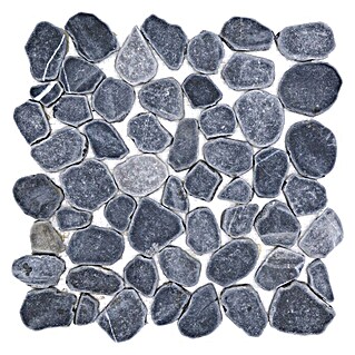 Mosaikfliese Kiesel XKS 402 (31,5 x 31,5 cm, Schwarz, Matt)