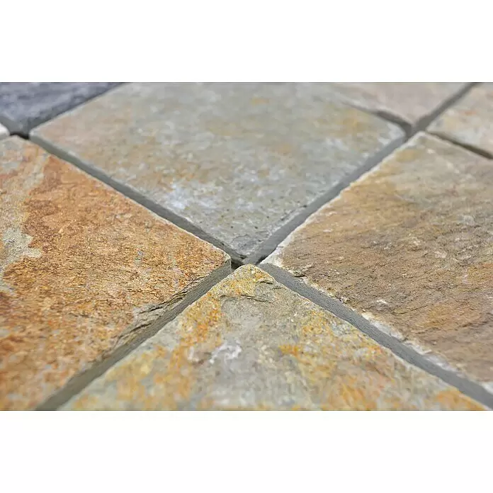 Mosaikfliese Brick XQM 100L - 29,8 x 29,8 cm, Beige/Grau, Matt - Detailaufnahme