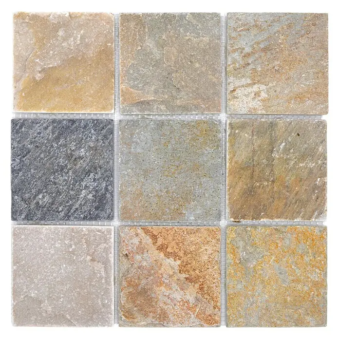 Mosaikfliese Brick XQM 100L - 29,8 x 29,8 cm, Beige/Grau, Matt - Mosaikfliese aus Naturstein in verschiedenen Farben und Texturen, ideal für Badezimmer, Küchen oder als dekoratives Element.