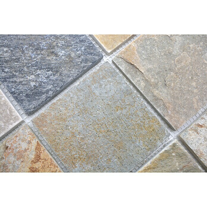 Mosaikfliese Brick XQM 100L29,8 x 29,8 cm, Beige/Grau, Matt Detail Shot