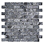 Mosaikfliese Brick XMI 117 (30,5 x 32,5 cm, Silbergrau, Poliert)